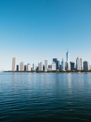 Naklejka premium Skyline view of New York City.