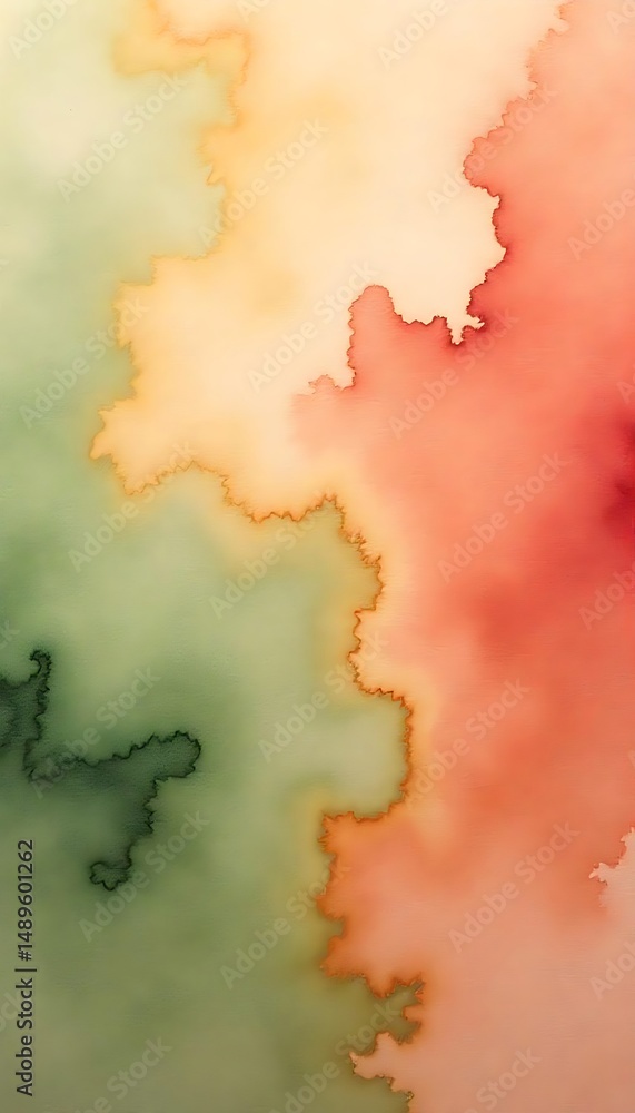 Poster generative ai fractal bloom a watercolor cascade of colors and forms