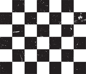 Distressed Chessboard Tile Pattern