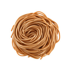Whole Wheat Spaghetti Nest - Uncooked Pasta Close-Up