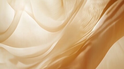 Obraz premium Soft, flowing, beige fabric folds