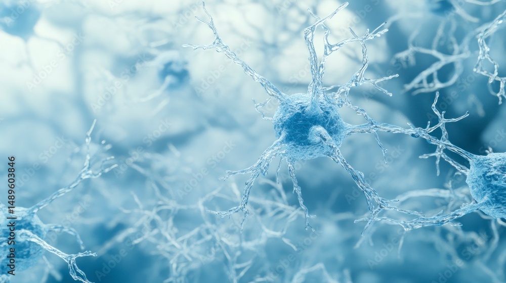 Poster neural network microscopic view