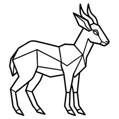 Crystal Antelope line art vector