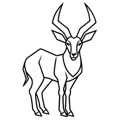 Crystal Antelope line art vector