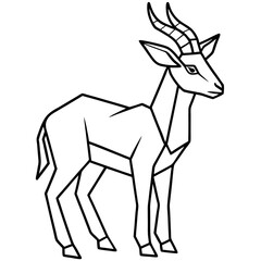 Crystal Antelope line art vector