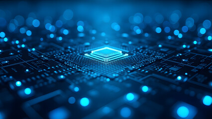 Hypnotic grid of rotating squares with quantum dot connections, representing next-generation memory architecture.