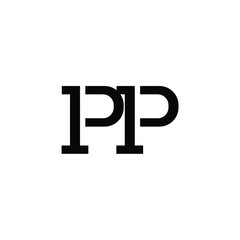 PP monogram logo design letter text name symbol monochrome logotype alphabet character simple logo