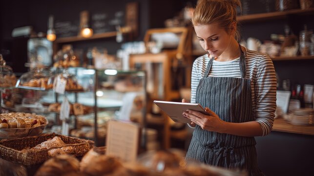Entrepreneurial action in a small business urban location digital engagement cozy environment close-up perspective community growth