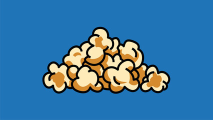 Delicious Pile of Popcorn - Cartoon Style Illustration