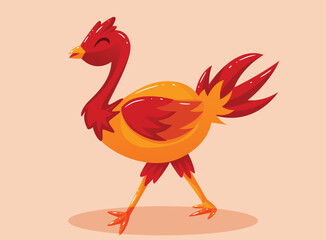 beautiful autumn summer chicken illustration