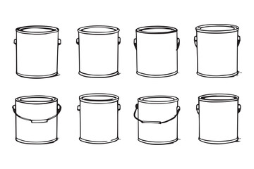 Paint tin can line art