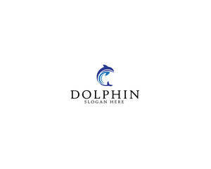 Fototapeta premium creative logo vector illustration of abstract dolphin. minimalist, clean, modern, elegant and cute