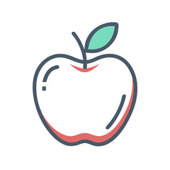Apple Fruit Symbol Representing Healthy Food and Natural Nutrition