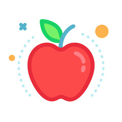 Apple Fruit Symbol Representing Healthy Food and Natural Nutrition