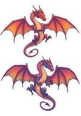 Naklejka premium Crimson Sky Dancers