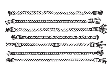 Rope line art and black color  © Sumi Khanom