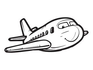 Cargo Plane vector line art