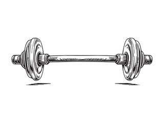 Curl Bar vector line art