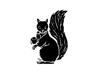 Cute Little Squirrel Icon Logo Design – Charming SVG Image File for Nature, Kids, Branding, Crafts, and Creative Projects