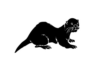 Beaver Black SVG Logo Icon – Wildlife Animal Design for Nature Branding, Forest Art, Vector Illustration, Digital Use, and Print