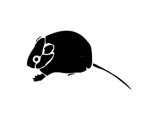 Rat Mouse Black Icon Logo Design – Minimal SVG Art File for Pest Control, Wildlife, Animal Symbol, and Digital Branding Use