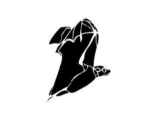 Bat SVG Logo Icon – Flying Mammal Design for Halloween, Wildlife, Spooky Art, Vector Illustration, Digital Use, and Print Projects
