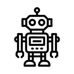 Fototapeta premium Robot Icon Representing Artificial Intelligence and Technology Innovation