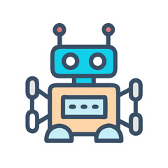 Fototapeta premium Robot Icon Representing Artificial Intelligence and Technology Innovation