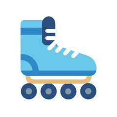 Roller Skate Icon Representing Outdoor Skating Activity and Sports Footwear