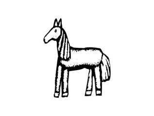 Horse black outline logo design, minimal horse icon, vector SVG file, downloadable horse silhouette, equine symbol, modern logo art