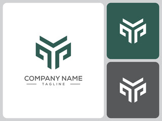Obraz premium vector logo PP. logo design