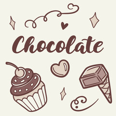 chocolate ice cream chocolate vector T-shirt design
