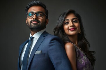 Young South Indian man and woman