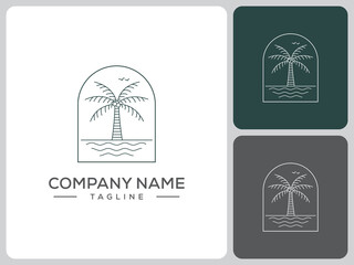 vector logo palm minimalist. logo design