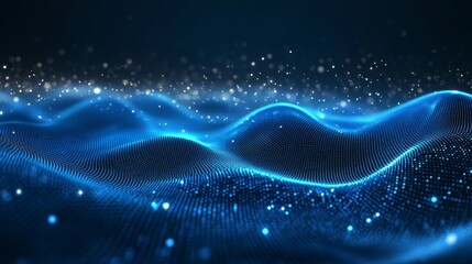 Abstract blue light wave background modern. Concept technology futuristic lines with light effect. Space for text. Motion lines  design for cover, brochure, book, banner web