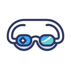 Swim Goggles Icon Representing Swimming Gear and Eye Protection