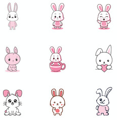 rabbit cartoon vector picture