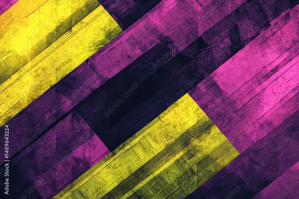 Poster abstract colorful background with striking pink and yellow patterns