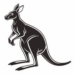 Fototapeta premium Kangaroo vector graphic for T-shirts, posters, and digital use.