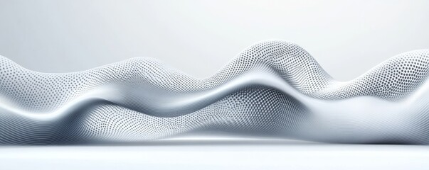 Abstract white and grey gradient geometric motion on white background. Overlay square shape graphic. Modern wide banner design with space for your text. Futuristic