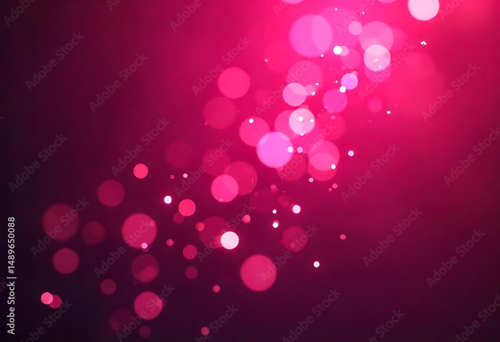 Poster generative ai bokeh bursts of fuschia light on a gradient dark background