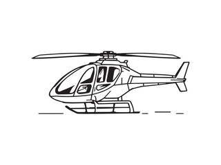 Gyrocopter vector line art
