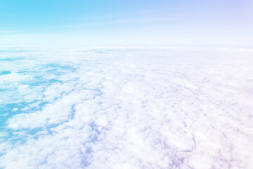 Beautiful clouds and blue sky with pastel color