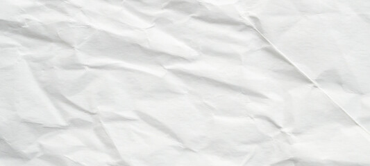 Abstract white crumpled and creased recycle paper texture background