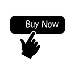 Cursor clicking “Buy Now” button on white background, digital shopping