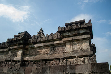 beautiful art and carved in Sambisari temple, Yogyakarta Indonesia