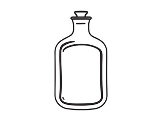 Hot Water Bottle vector line art