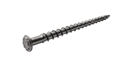 a screw is laying on a white surface