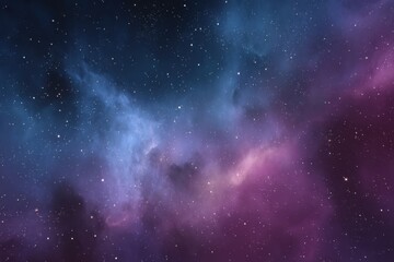 Naklejka premium Cosmic nebula with starry night sky