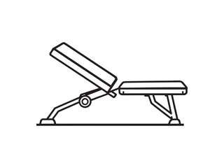 Hyperextension Bench vector line art